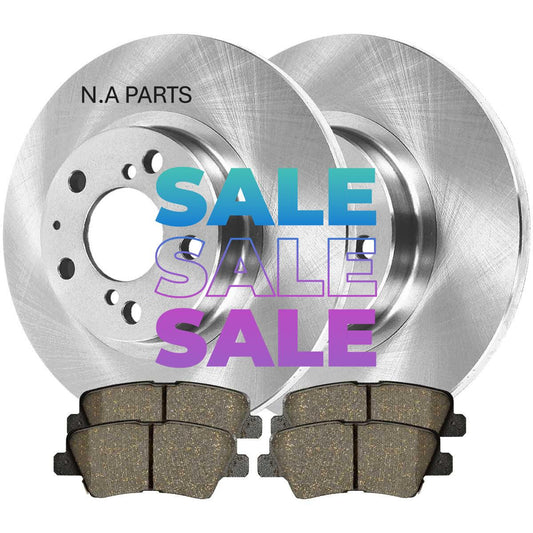 Front & Rear Brake Rotors + Pads for 2018-2021 2022 2023 Toyota Camry